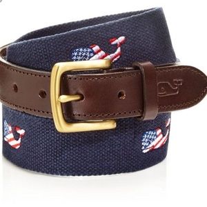 Vineyard Vines American flag whale belt